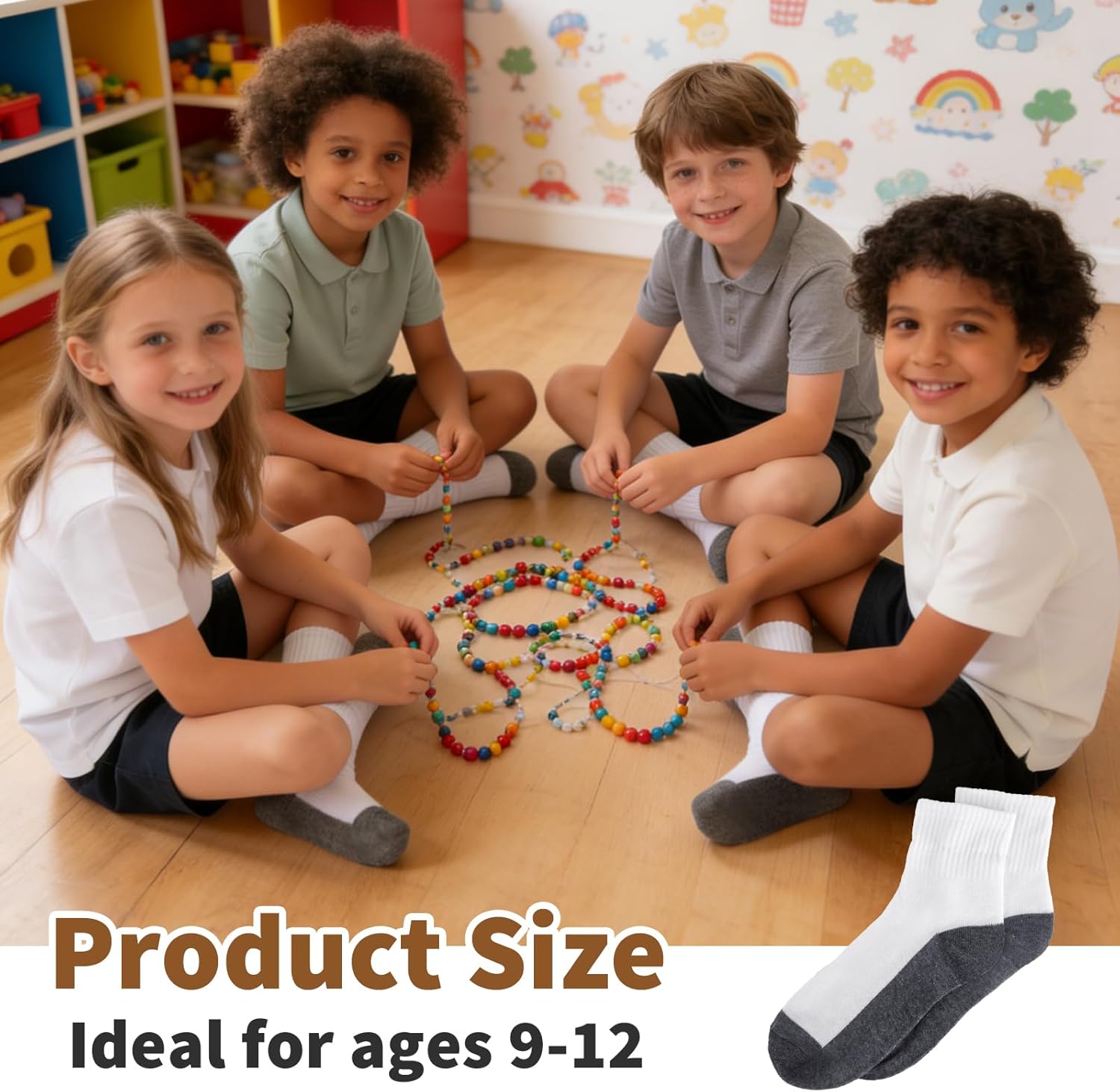 160 Pairs Kids Socks Bulk Winter Comfortable Ankle Crew Socks for Toddler Boys Girls Youth Sports School Home