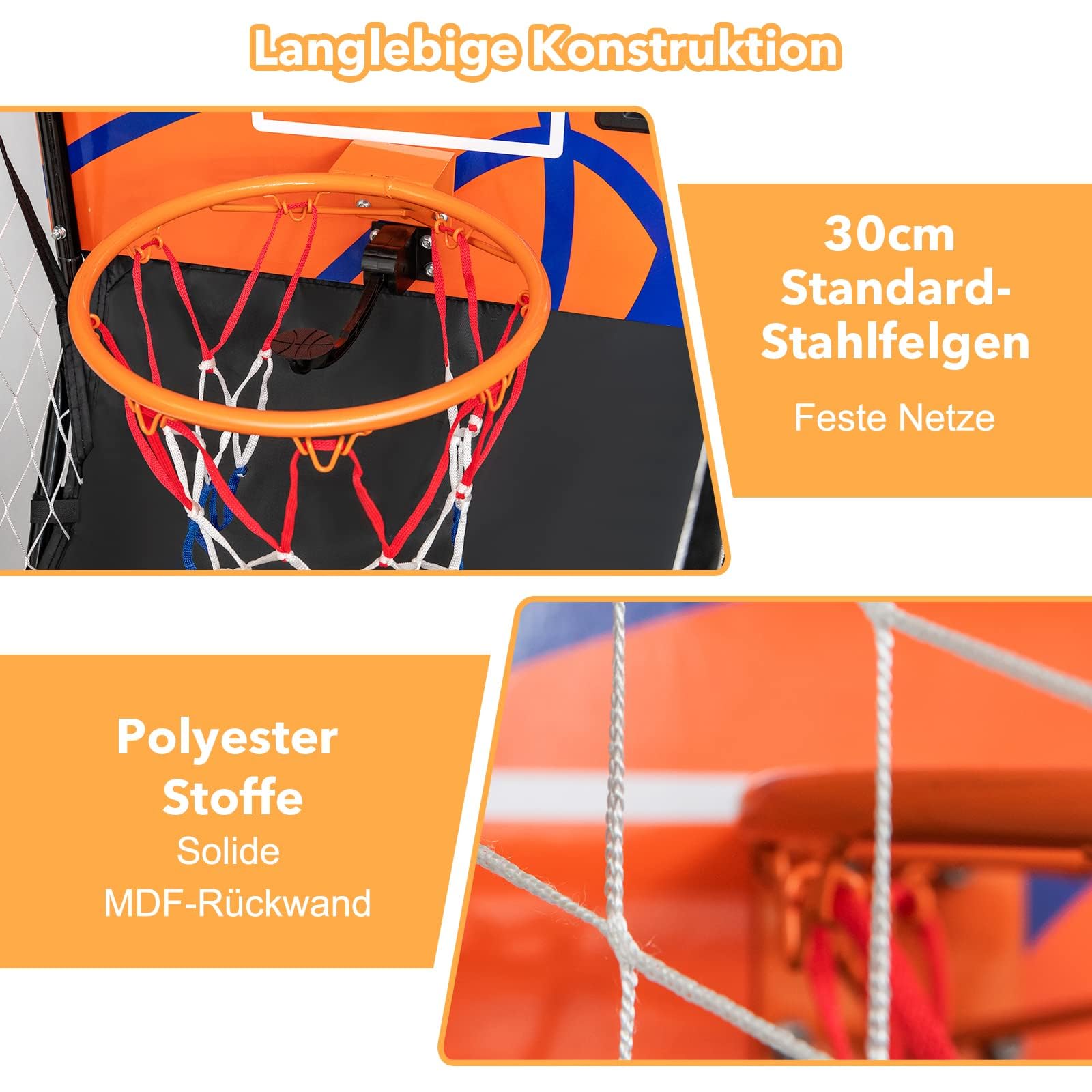 COSTWAY Basketballautomat klappbar, elektrischer Basketballständer mit 3 Basketbälle & Pumpe, Punktezähler, Arcade-Basketballspiel Schießmaschine für Indoor & Outdoor