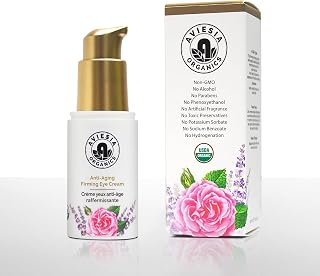 Aviesia Organics Moisturizing Firming Eye Cream - USDA Certified -NO Alcohol NON - GMO. No Parabens. No Phenoxyethanol No Artificial Fragrance. (15ml / 0.5 fl oz)