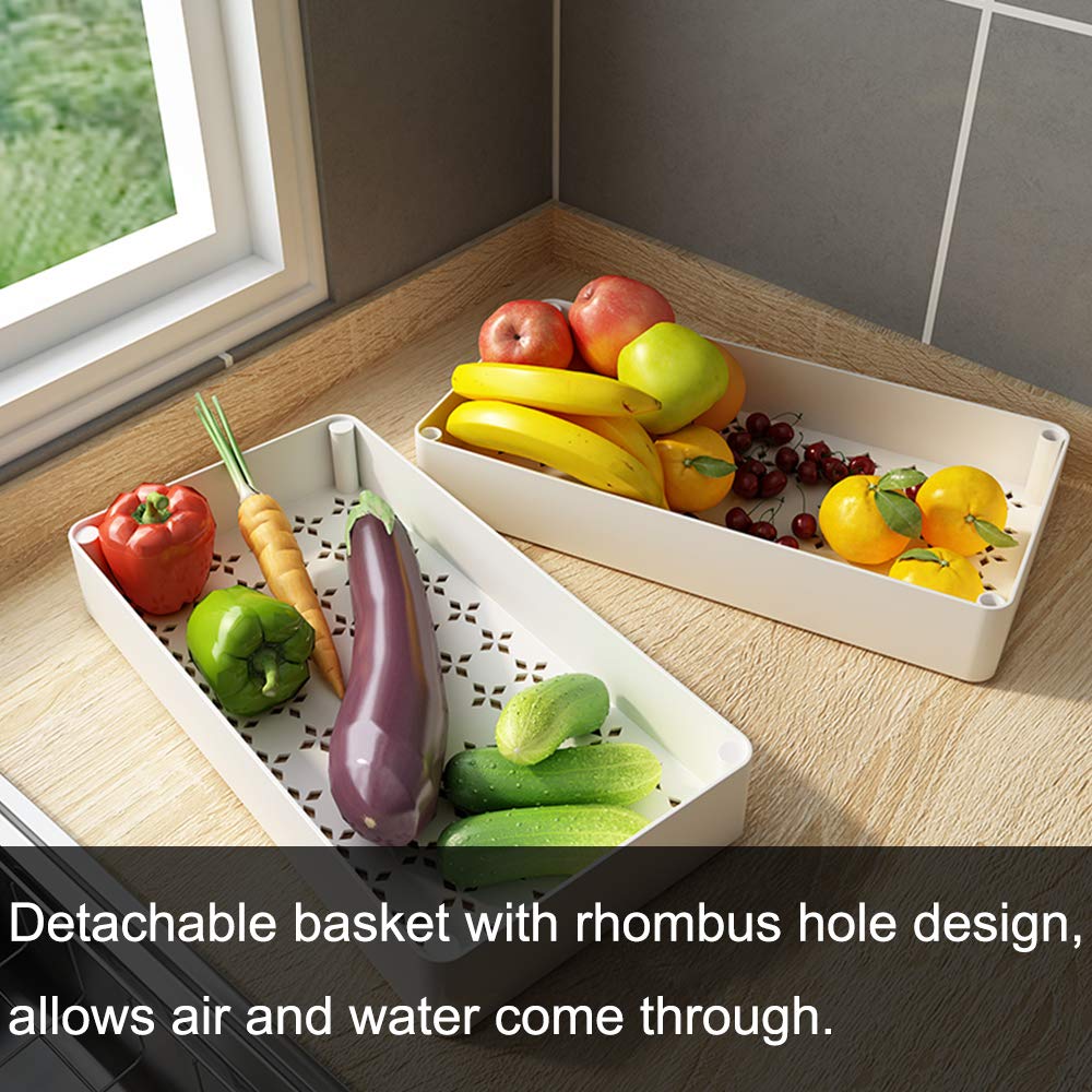 Chariot De Cuisine À 3 Niveaux, En Plastique, Étroit, Universel, Sur Roulettes, Peu Encombrant, Étagère De Salle De Bain Et [H103] - Bricolage