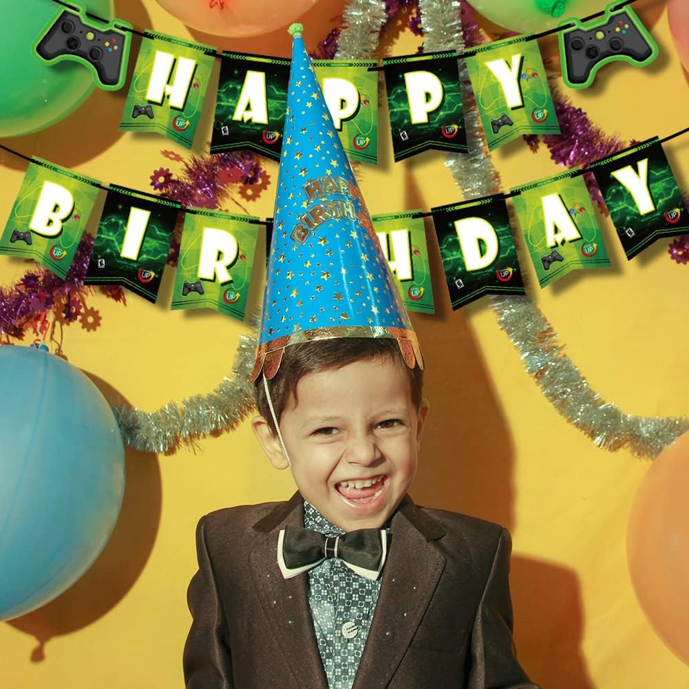 Buy Game Party Happy Birthday Banner Supplies Set Game Fans Boys & X