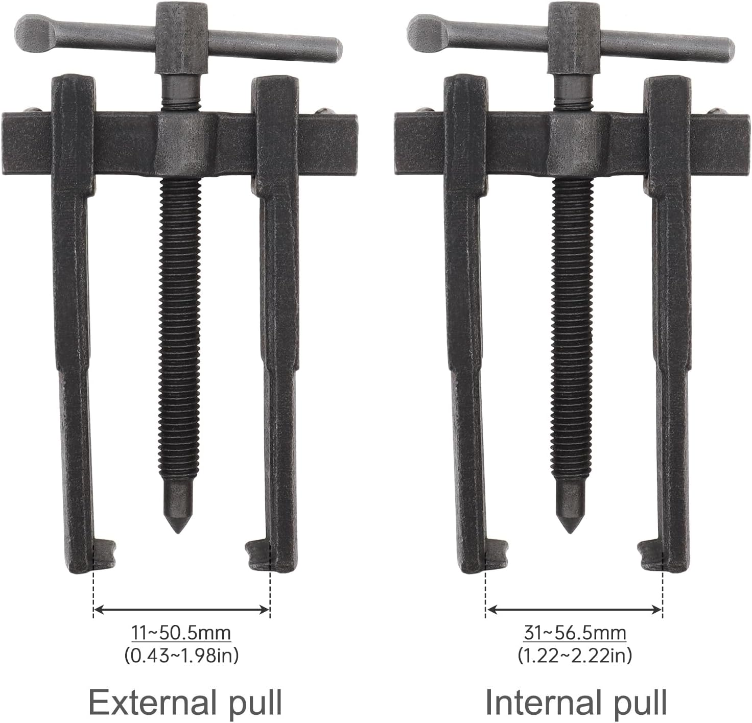 ChgImposs 2 Jaws Gear Puller, Adjustable Bearing Puller Gears, Internal External Removal Tool for Pulleys Flywheels Bearings Gears (4 INCH)