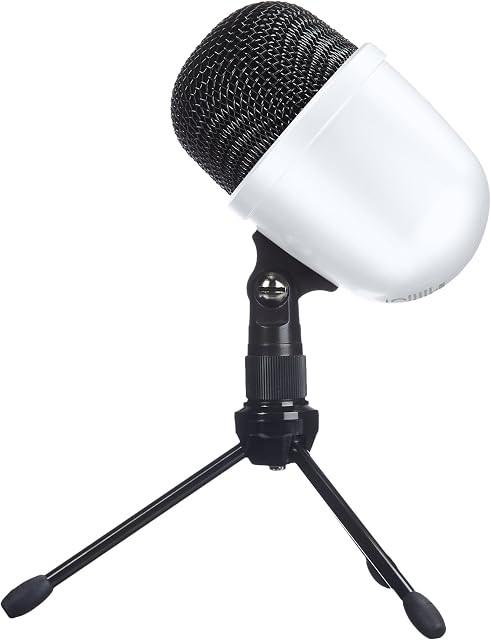 Amazon Basics Desktop Mini Condenser Microphone - White