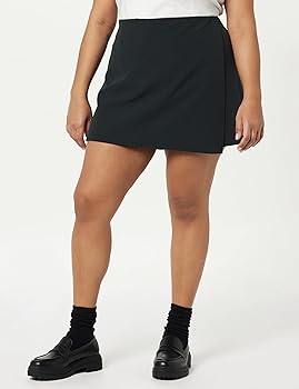 Amazon.com: The Drop Women's Kamila A-Line Mini Skort, Black, L