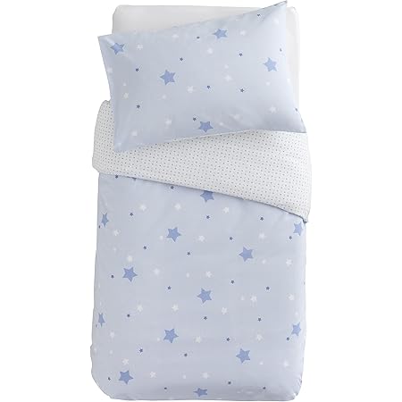 Pmp Parure Imprimee Housse De Couette Taie Etoiles Ciel 100 X 140 Cm Amazon Fr Bebes Puericulture