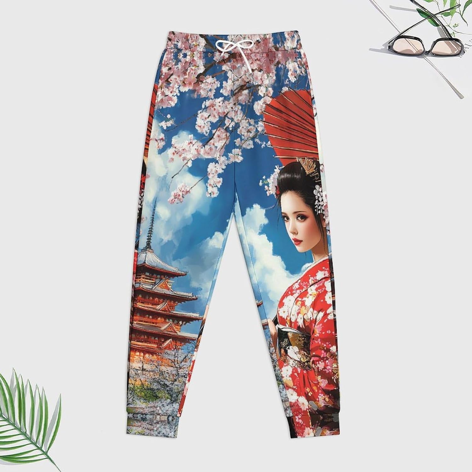Japanese Kabuki Geisha Adult 2 Piece Tracksuits Hoodie Sweatshirt And Joggers Sweatpants Sweat Suit Outfits