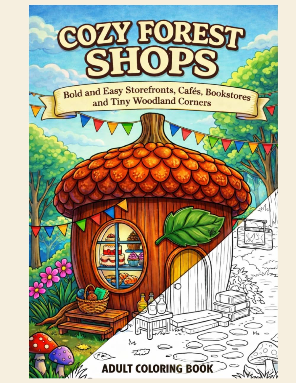 Cozy Forest Shops: Bold and Easy Storefronts, Cafes, Bookstores and Tiny Woodland Corners