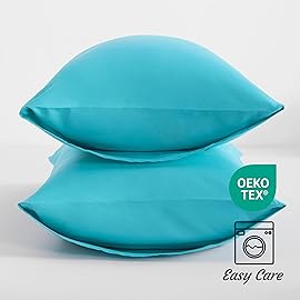 NTBAY Toddler Pillow Cases Set of 2, 2 Pack Brushed Microfiber 14x20 Pillow Cases, Soft, Wrinkle, Fade, Stain Resistant Blue Pillow Cases with Envelope Closure, 14x20 Inches, Blue