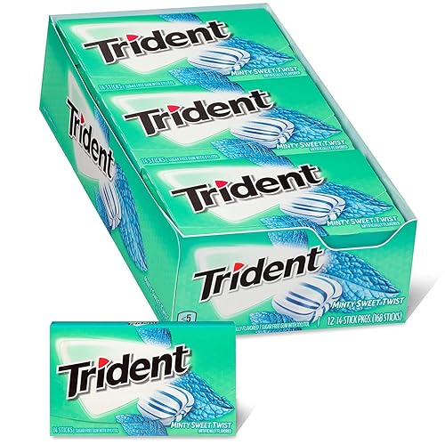 Miniatura 2 de Trident Goma de mascar sin azúcar, sabor original, 12 paquetes de 14 piezas
