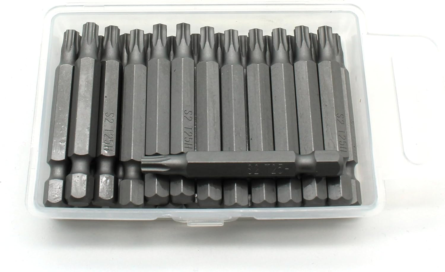 TMAX 25 pc T25H Tamper Proof Security Torx 6 point Screwdriver Impact Ready 2 Inch Length Insert Bits Hex Shank with Quick Release Slot