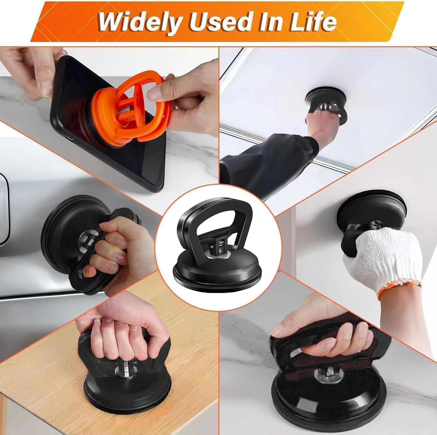Dent Puller,3 Pack Car Dent Puller Car Dent Removal Kit Suction Cup Dent Puller Dent Remover Tool and Dent Repair Kit Handle Lifter for Cars Body,Glass,Screen,Objects Moving (Multicolour)