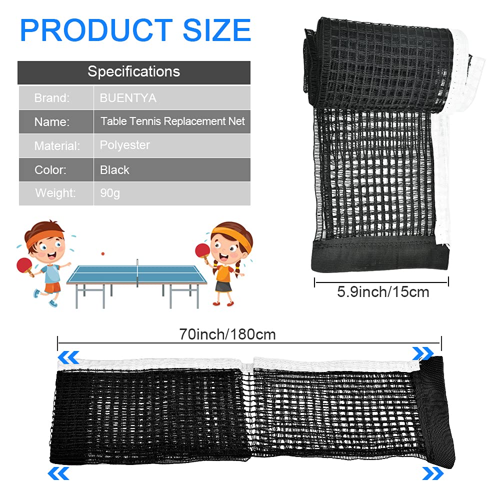 Red de Reemplazo de Tenis de Mesa Portátil Durable 2 Piezas