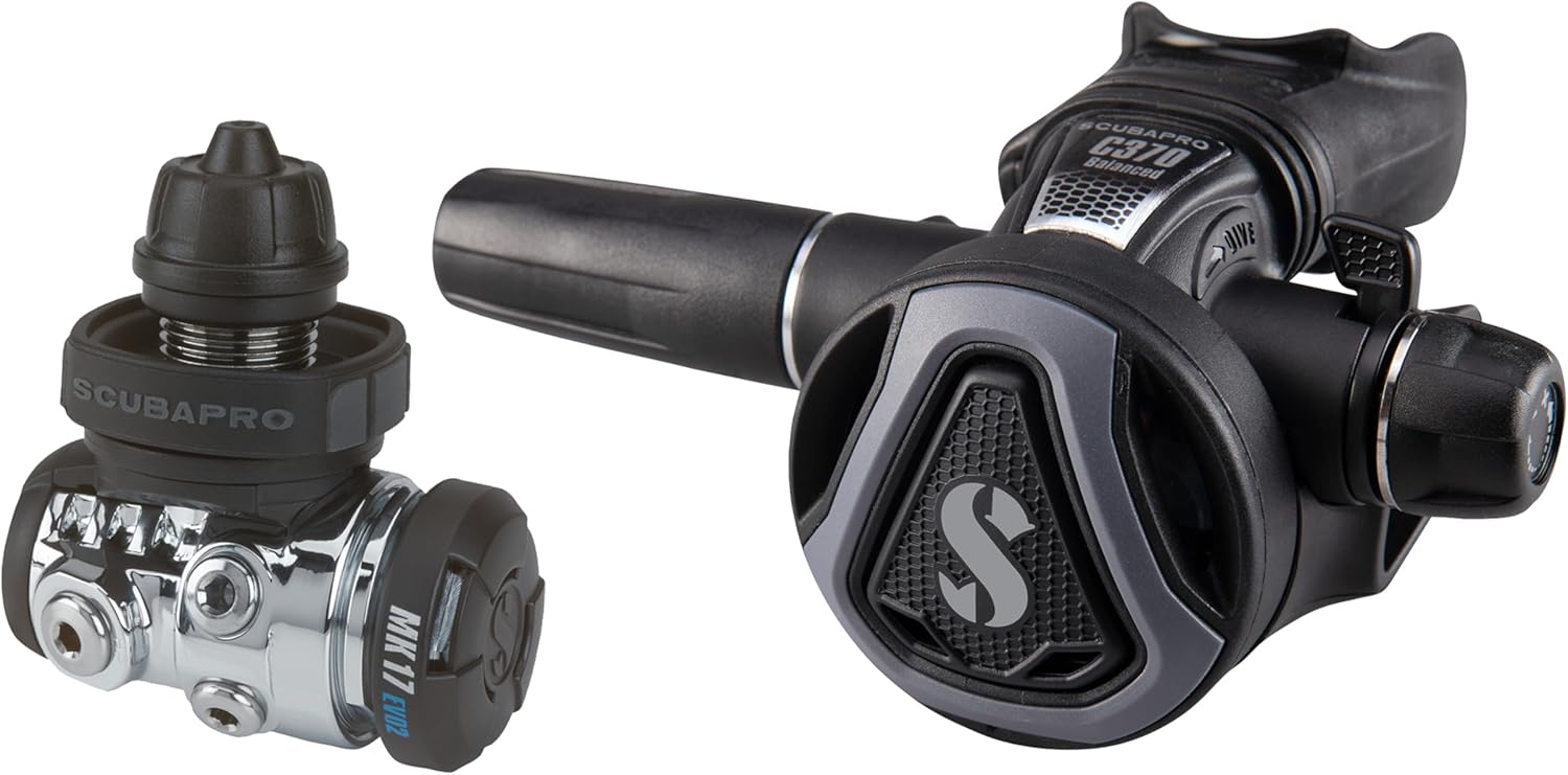 SCUBAPRO MK17 EVO 2 DIN 300/C370 Dive Regulator System for Scuba Diving, DIN, Black/Graphite