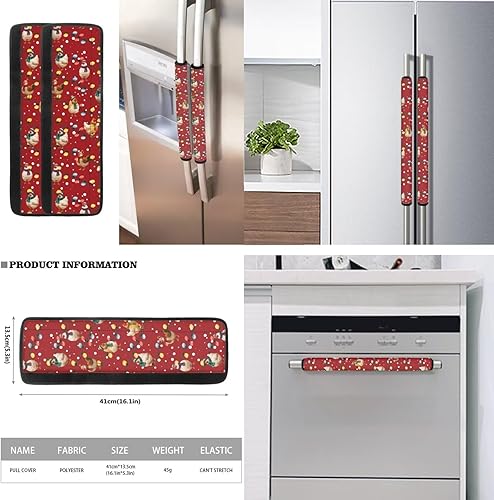 Vista 61 de 6 fundas lavables para manijas de puerta de refrigerador, protector antideslizante para nevera, horno, lavavajillas, mantener alejadas de huellas