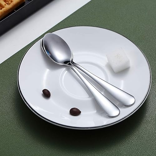 Miniatura 5 de Kyraton - Cucharas de café, cucharas de café expreso de 5.5 pulgadas, cucharas pequeñas de acero inoxidable, juego de cucharas pequeñas para
