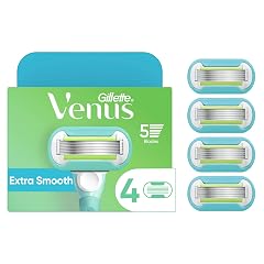 Gillette Venus Extra Smooth Womens Razor Blade Refills 4 Count Designed for a Close Smooth Shave