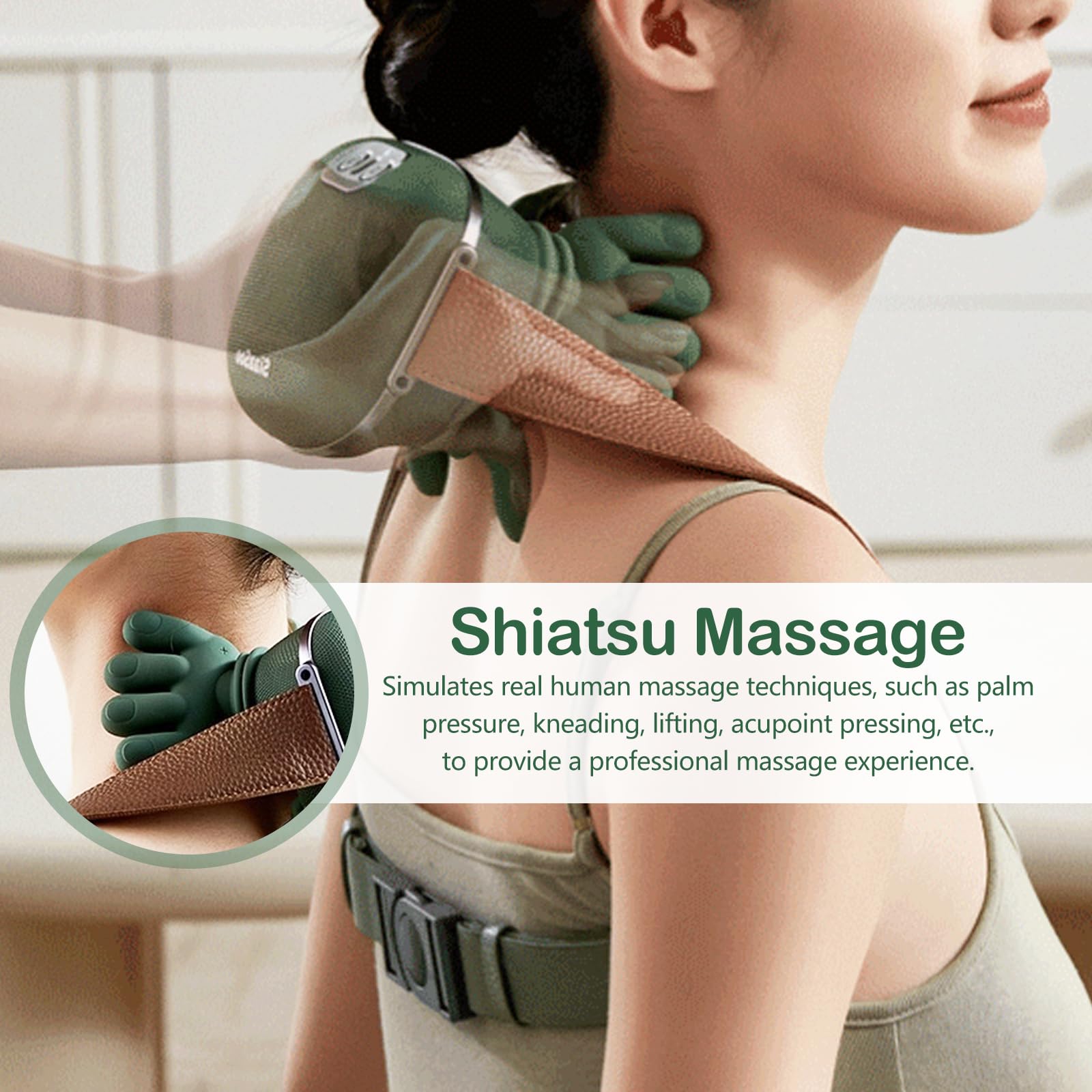 Masajeador, Masajeador Espalda Massage Master Para Hombros 3 Niveles Masaje 2 Niveles Temperatura MasajeadorEléctrico Cuello Con Calor The Master Inalámbrico Para Mujeres Y Hombres Regalos Navidad