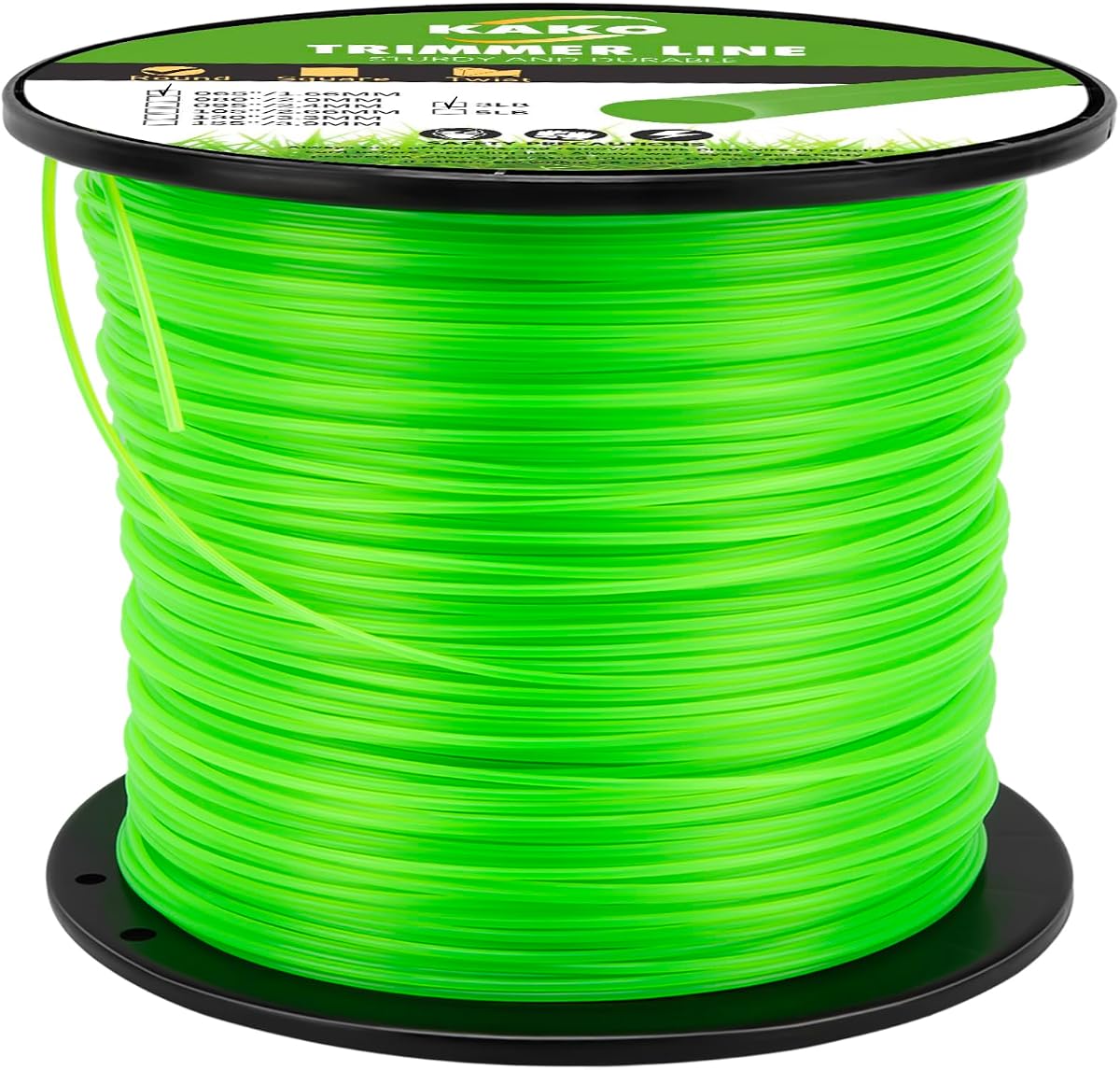 KAKO 065 Trimmer Line, 065 Weed Trimmer Line, Weed Wacker String .065, Round String Trimmer Line 065 Inch-2000Ft-3Lb Trimmer String 065 Fits Most String Trimmers