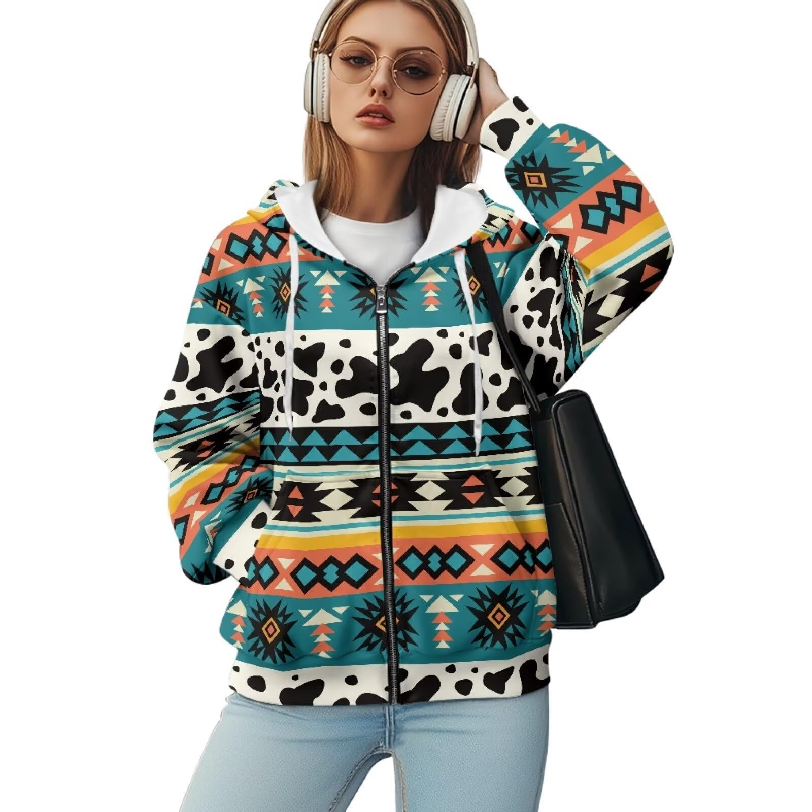 ZOUTAIRONG Hoodies for Women Zip Up Hoodie Oversize Sweatshirt Womens Jackets with Pocket