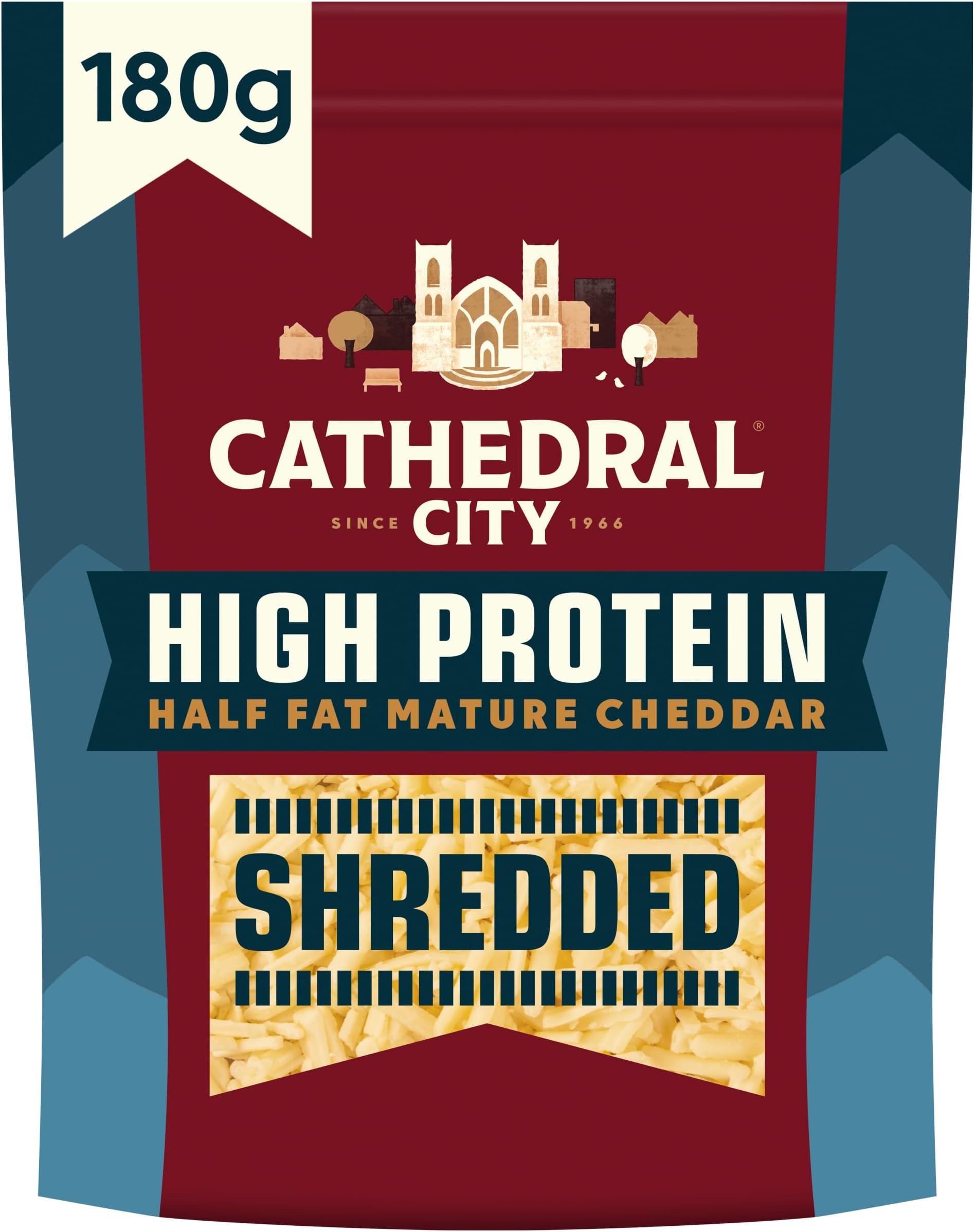 Cathedral City High Protein Half Fat Grated Cheddar Cheese