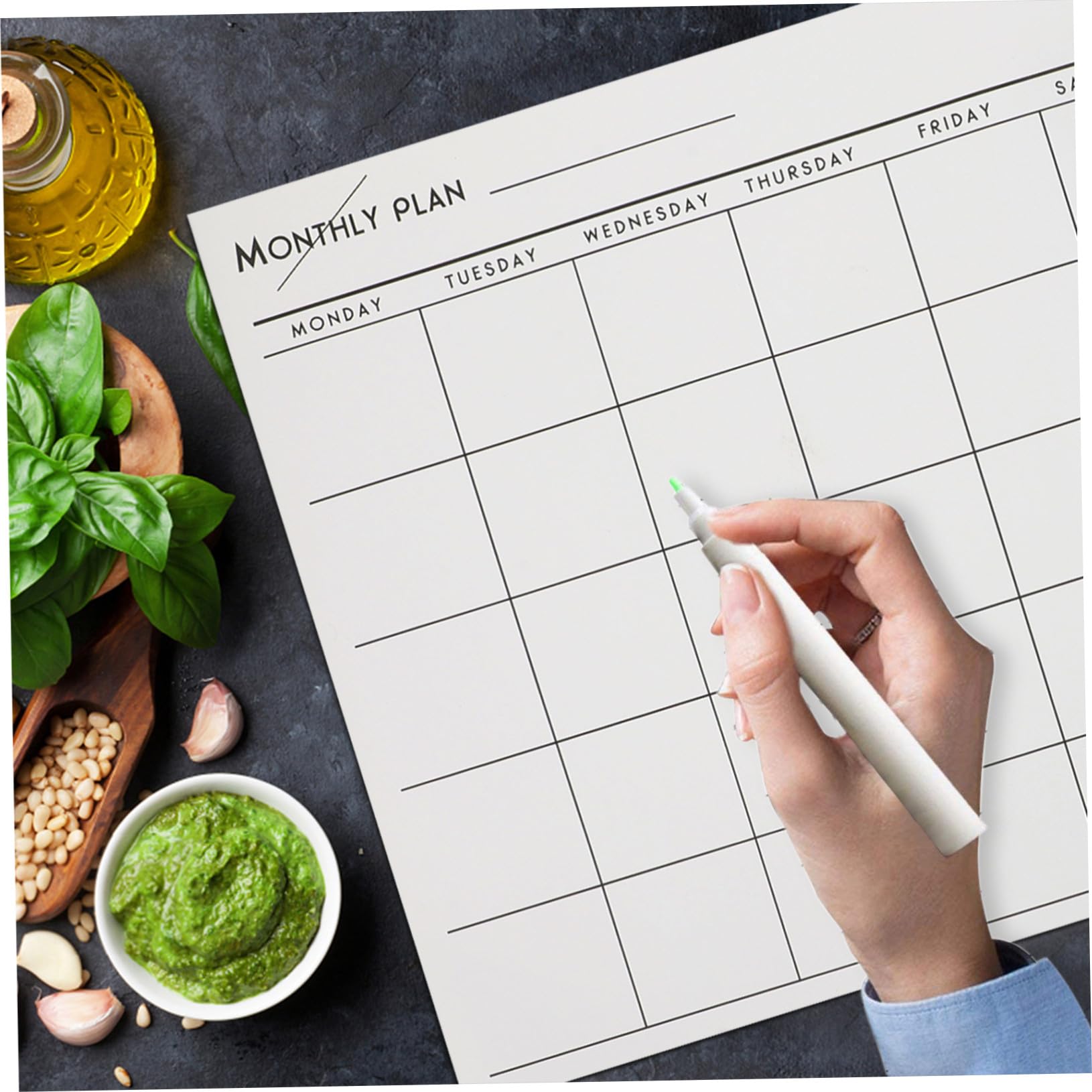 Angoily 2 Stck. Monatsplaner Notizblock Format Monatsübersicht Papierkalender Einfacher Tischkalender für Arbeit und Studium Tages und Monatsplaner für Erwachsene mit Spiralbindung