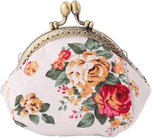 iSuperb Monedero de lona con cierre de broche, monedero, monedero, monedero, monedero, monederos, llaves, funda para mujeres, bolsa de joyería,