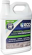 Eco Advance Concrete/Masonry Siloxane Odorless Spray-On Application Waterproofer, Safe for Use Around Plants, Pets, and People, 1 Gallon