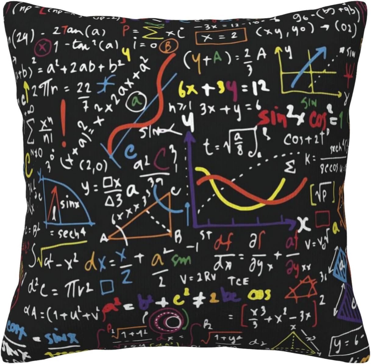 Math Formula Corduroy Throw Pillow – Soft And Cozy Cushion Pillow For Relaxation And Support Breathable Pillow Sofa Pillow Travel Pillow Office Chair Pillow