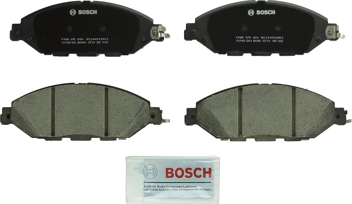 BOSCH BC1649 QuietCast Premium Ceramic Disc Brake Pad Set - Front | Compatible with Select Infiniti JX35, QX60; Nissan Murano, Pathfinder
