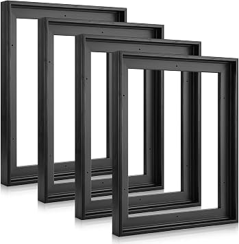 Soaoo 4 Pcs Canvas Floater Frames 11 x 14 Black Floating Canvas Frame 0.9" Deep Artwork for Paintings with Hardware Kit Included for Wall Prints Painting, Assemble Required