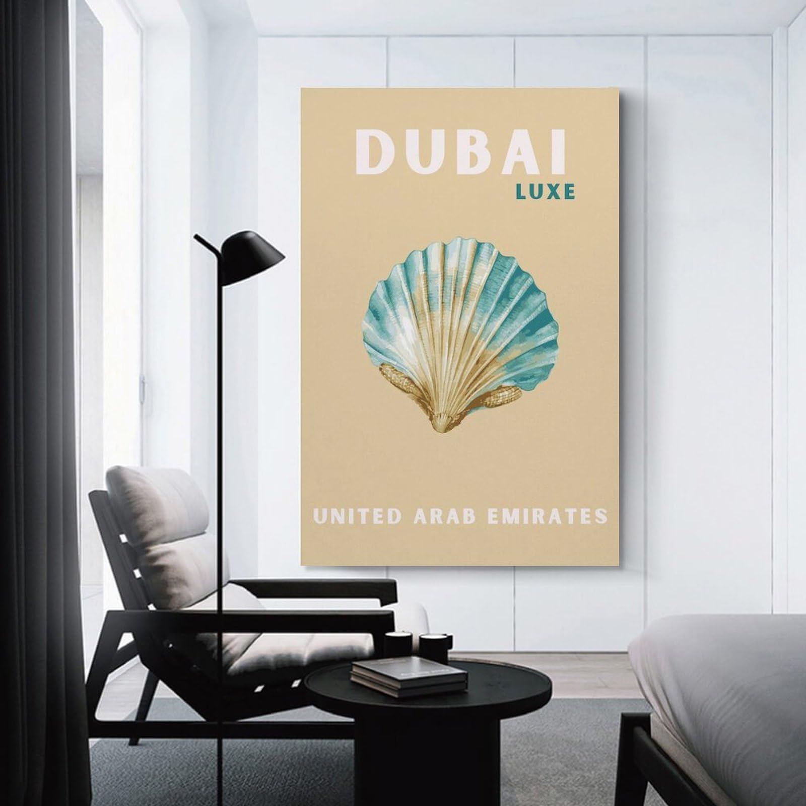 Junmoney Dubai Luxe Travel Room Decor Wall Art, 08x12inch(20x30cm), for Bedrooms, Workspaces And Everyday Interiors, An Adaptable Decor Piece for Home Use