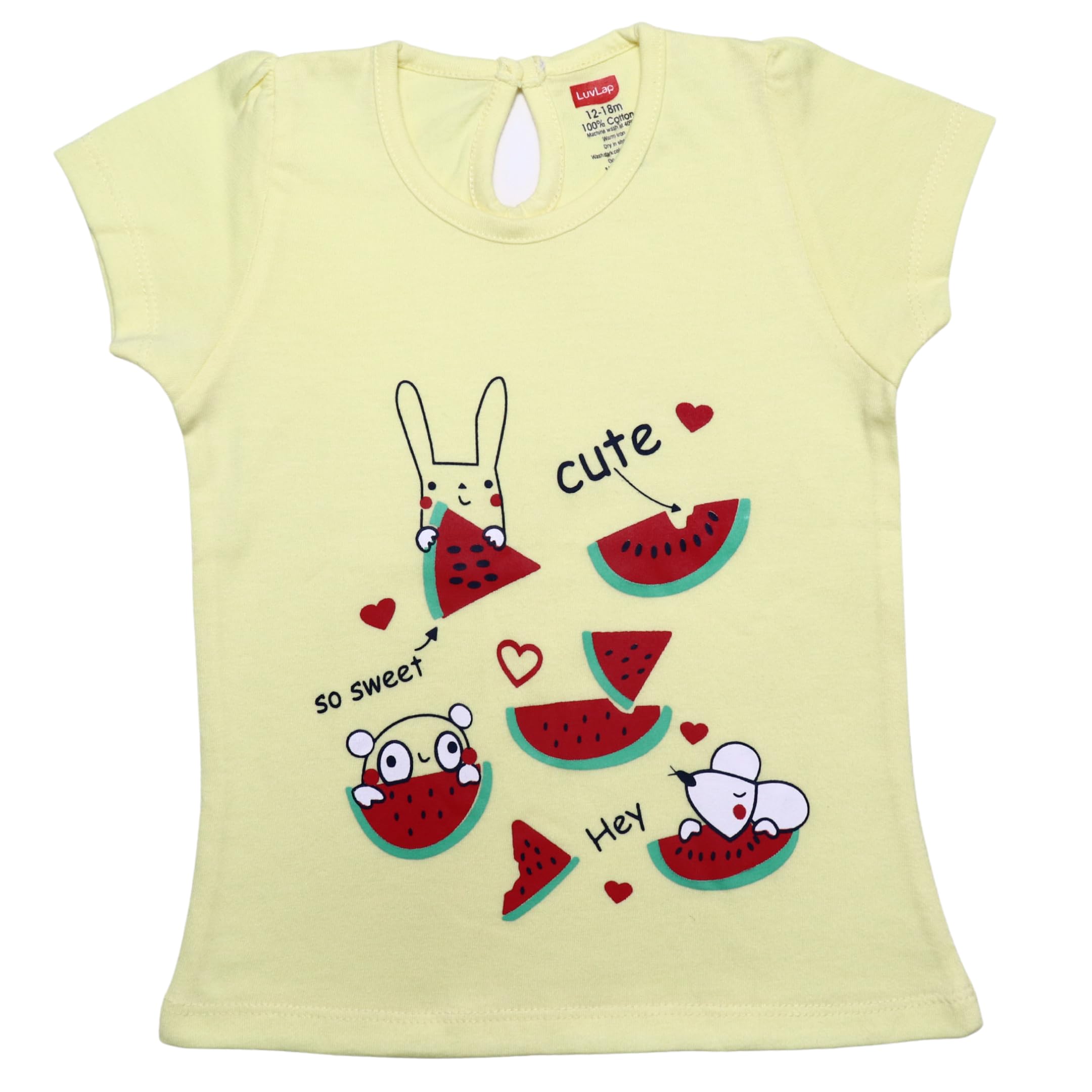 luvlap Baby Girls 100% Cotton Half Sleeve Girls Top-picture-47