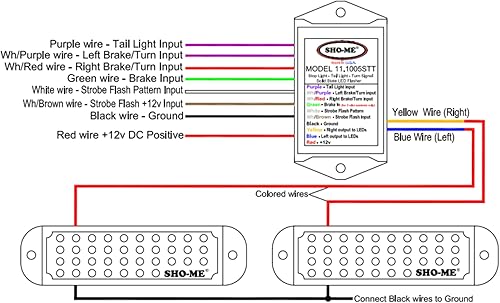 Miniatura 4 de Able-2 Products Sho-Me 10 patrones de freno, girocola LED intermitente
