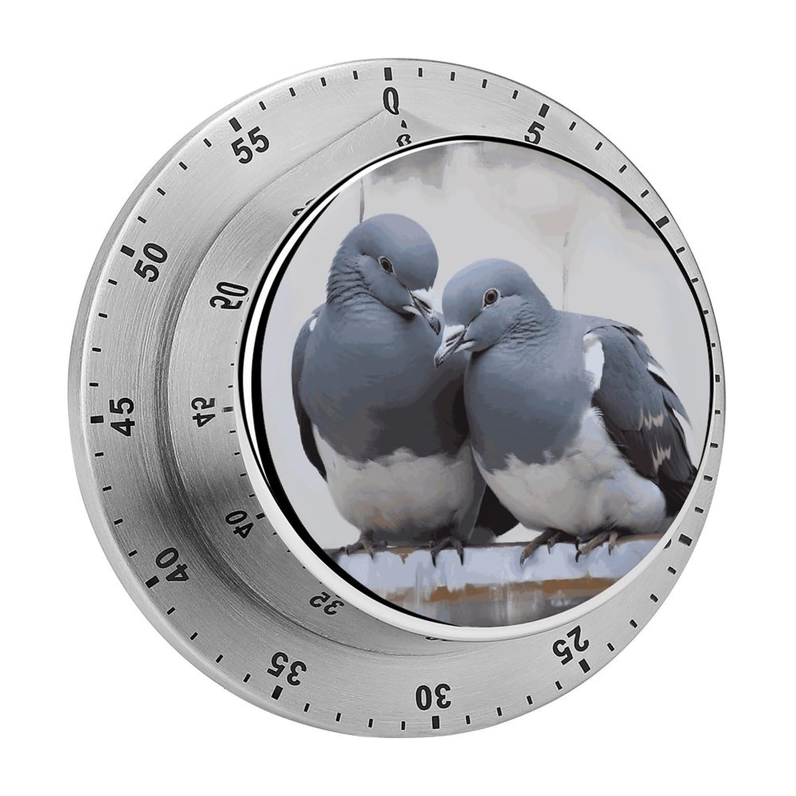 Doves Timer Desk Productivity Teacher Supplies Kitchen Magnetic Countdown Mechanical Timer for Cooking, Egg, Teacher, Exercise, Oven.