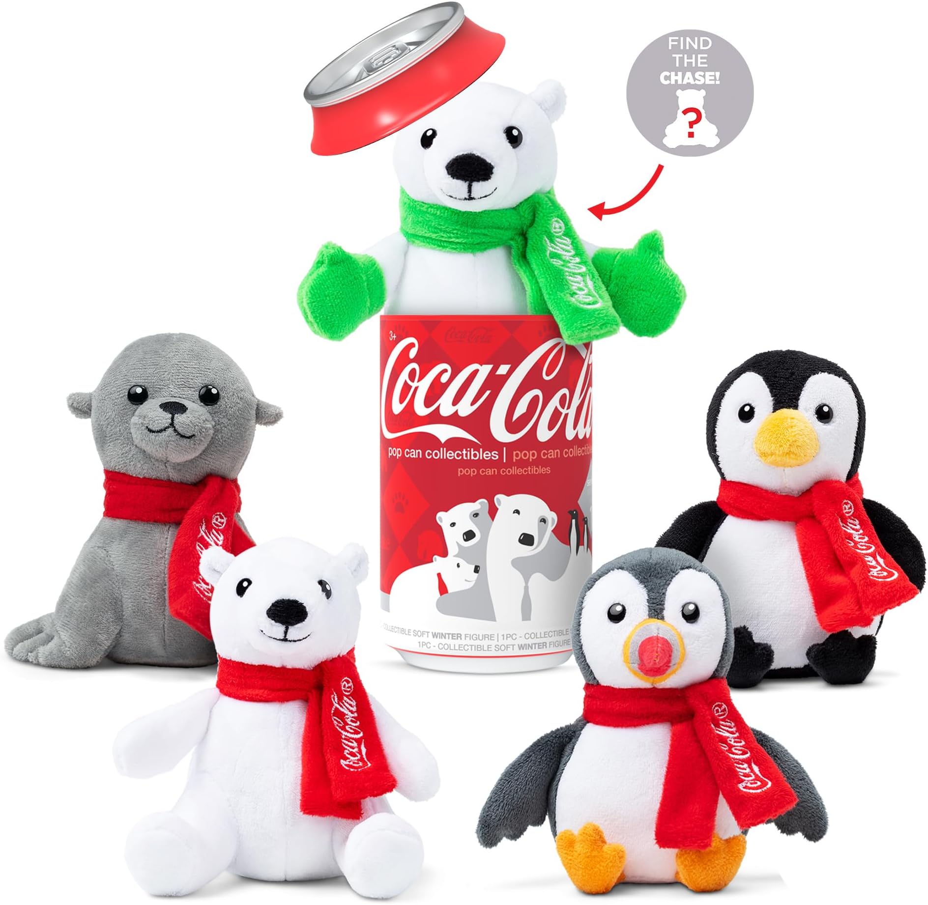Pop Cans! Collectible 5" Plush Stuffed Animal in 12oz Can - Character Will Vary - Collect Them All!