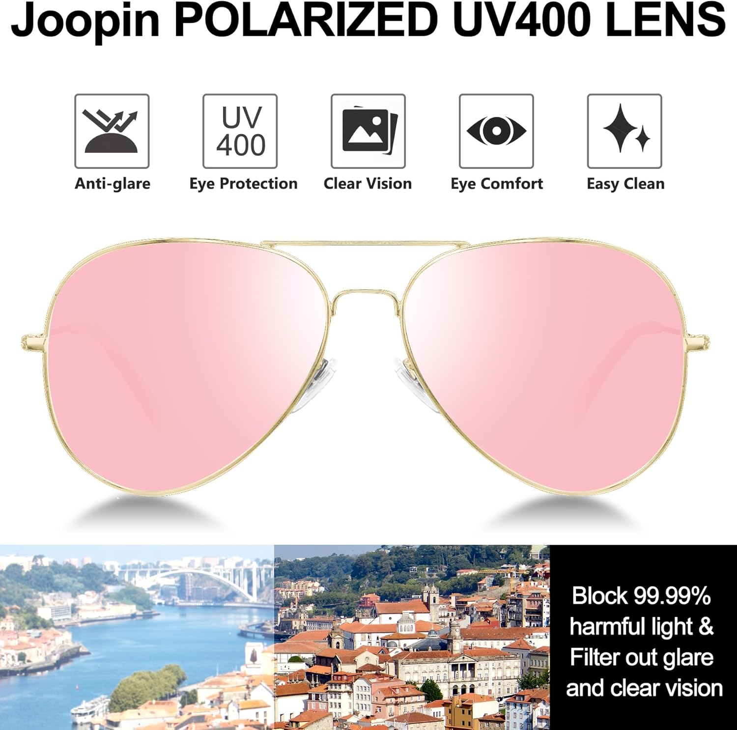 Joopin Bulk Trendy Aviation Sunglasses Polarized UV Protection Retro Sun Glasses Cool Sunnies Fashion Shades - Image 4