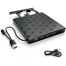 6-in-1 External Blu-ray Drive USB 3.0 & Type-C BD Burn/Read 100GB Laptop