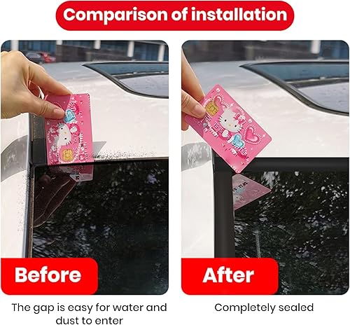 Miniatura 4 de 2 tiras de sellado de goma para parabrisas de automóvil, burletes en forma de T, para parabrisas delantero y trasero (32.8 pies)