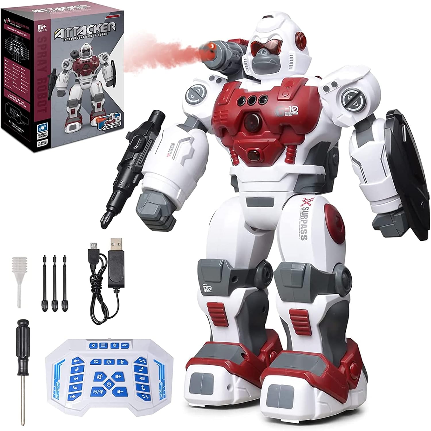 Smart Robot Toys, Rechargeable Intelligent Programmable Robot Toys with