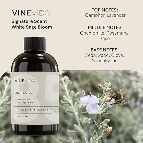 Miniatura 148 de VINEVIDA [4 onzas] Aceite de fragancia de madera de teca de caoba para fabricación de velas y fabricación de jabón, aromas de velas prémium para