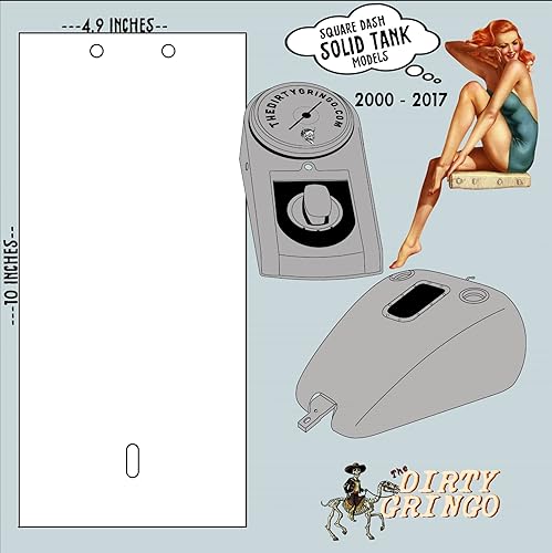 Miniatura 6 de The Dirty Gringo Francmasón Fe Esperanza Caridad Harley Davidson Cuero Tanque de Gas Panel Babero Softail