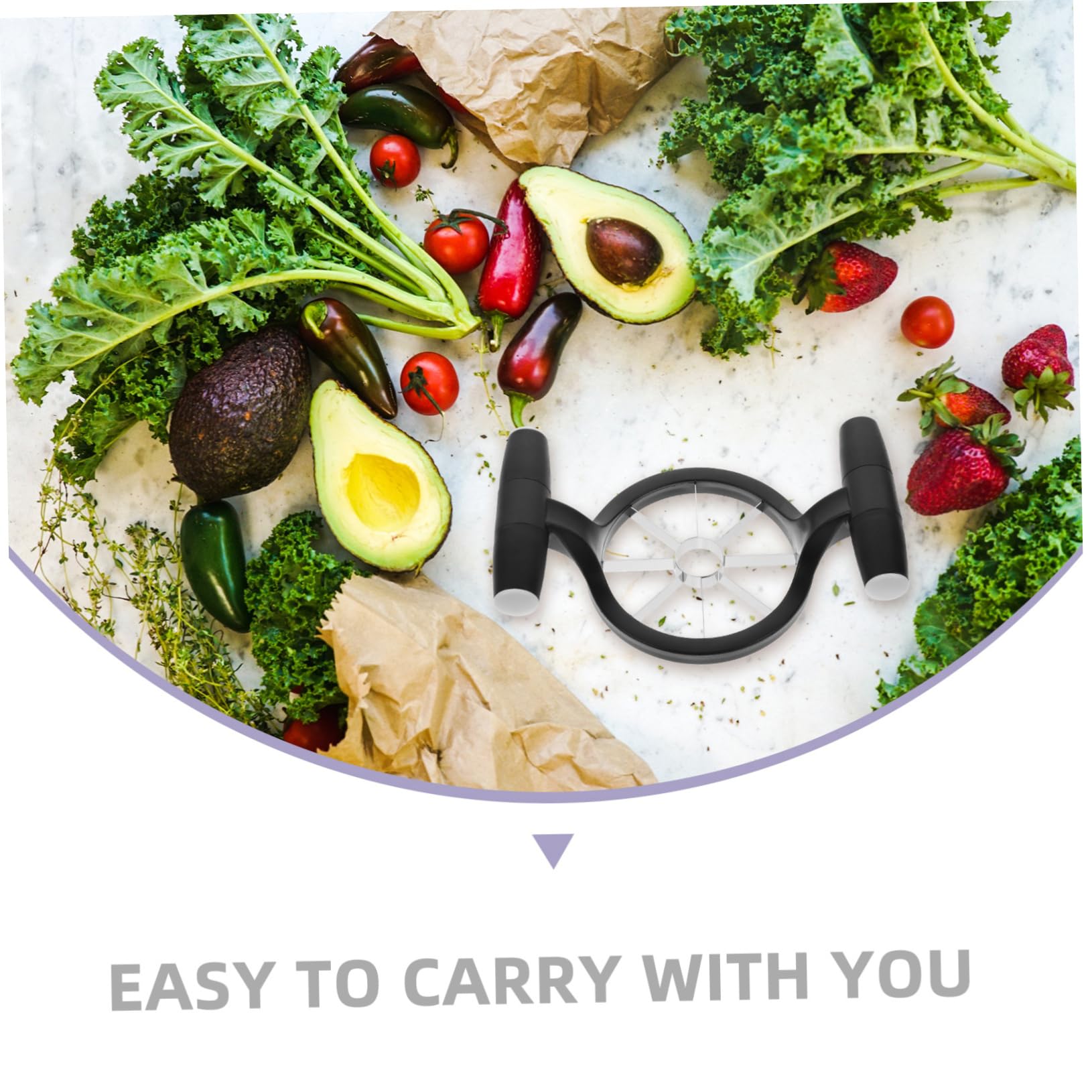 STOBAZA Stainless Steel Vegetable Cutter Fruit Slicer for Apples and Potatoes Easy to Clean