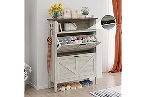 Shoe Dresser Cabinet with 2 Flip Drawers and Deodorization