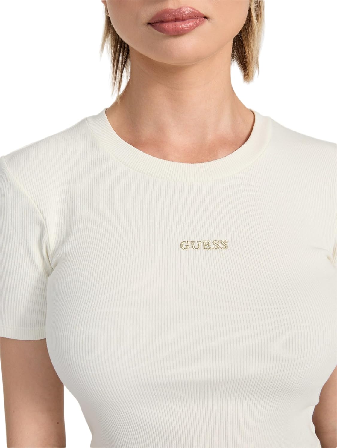 GUESS Womens Eco Short Sleeve Carla Knit Tops - Image 3