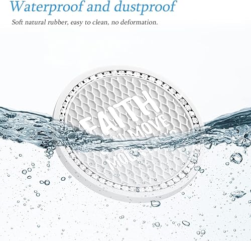 Miniatura 9 de Portavasos para automóvil, 2 posavasos antideslizantes con diamantes de imitación de cristal, tapete de 2.75 pulgadas, accesorios interiores