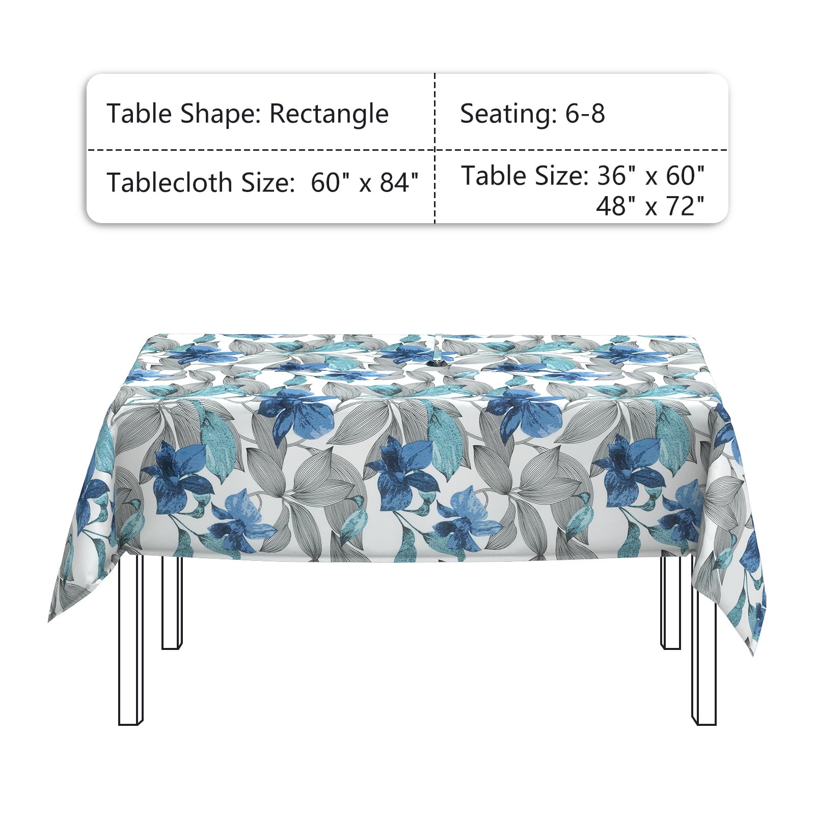 LVTXIII Nappe D'extérieur Avec Trou De Parasol Et Fermeture