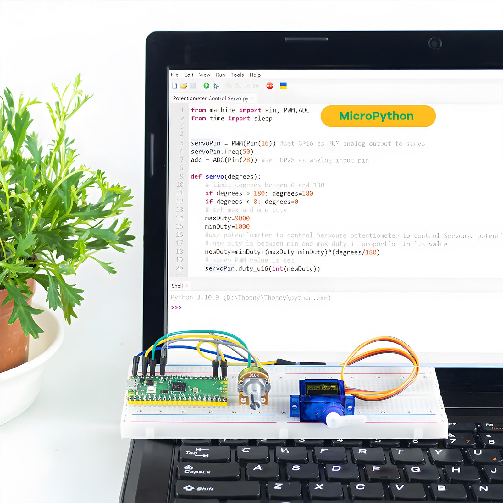 Kit de démarrage de base pour Raspberry Pi Pico, super kit de démarrage pour Raspberry Pi Pico, Raspberry avec breadboard, module d'affichage LCD 2C 1602, capteurs compatibles