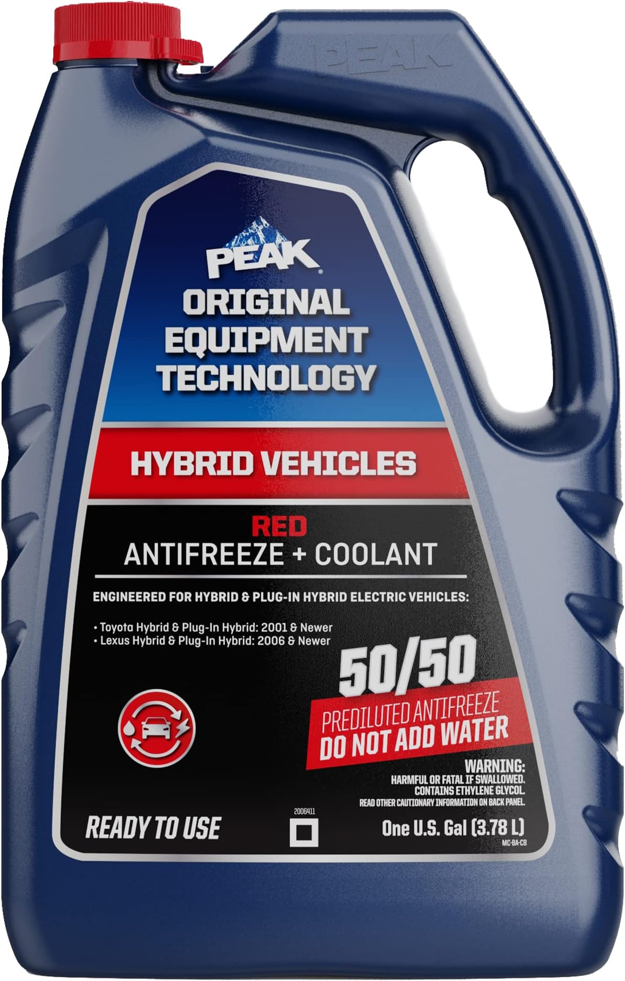 Amazon.com: PEAK OET Red 50/50 Prediluted Antifreeze and Coolant for ...