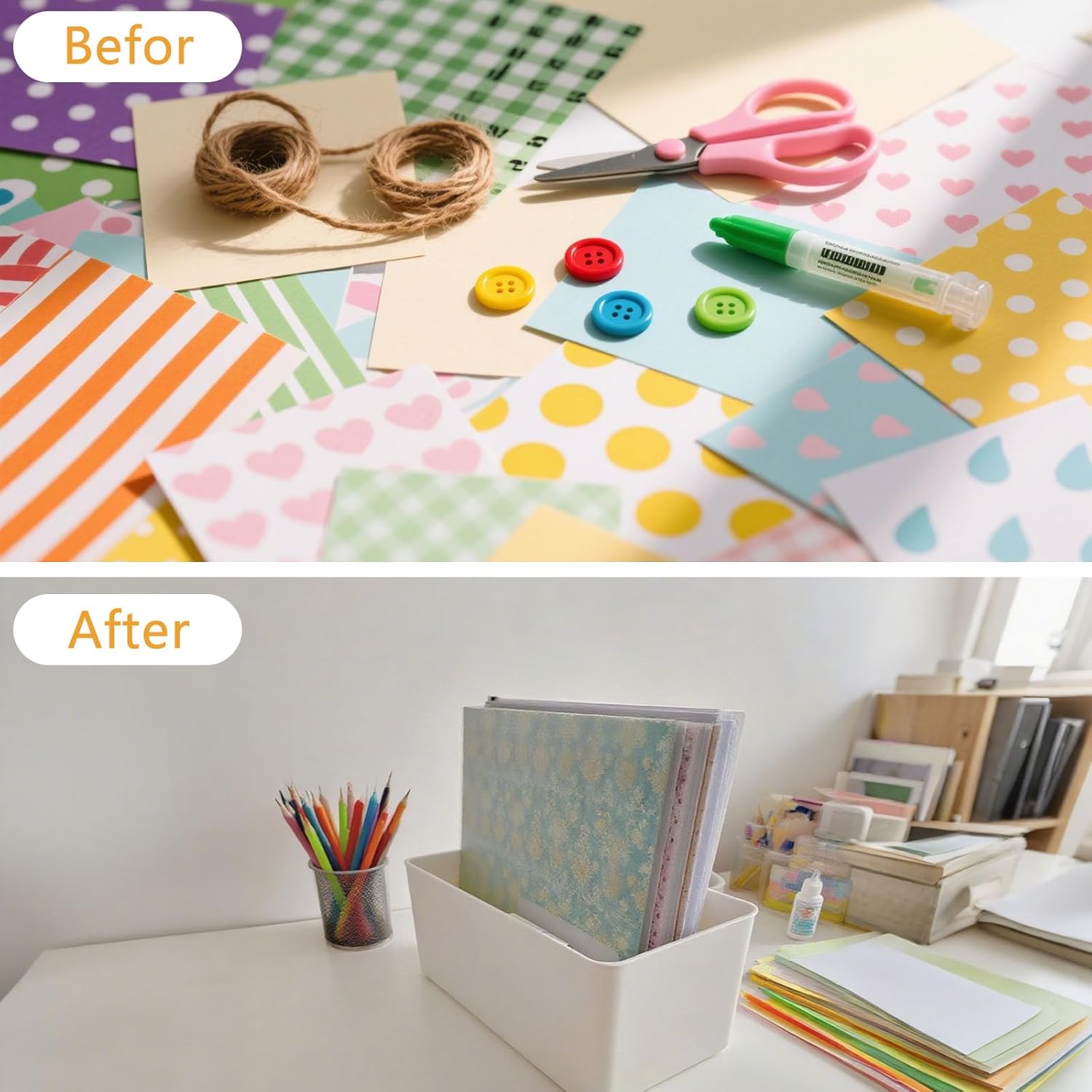 36 Pack 12 x 12 Inch Scrapbook Paper Storage Organizer with 120 Sticky Tabs, All-in-One Storage for Holding Scrapbook, Vinyl, Photos