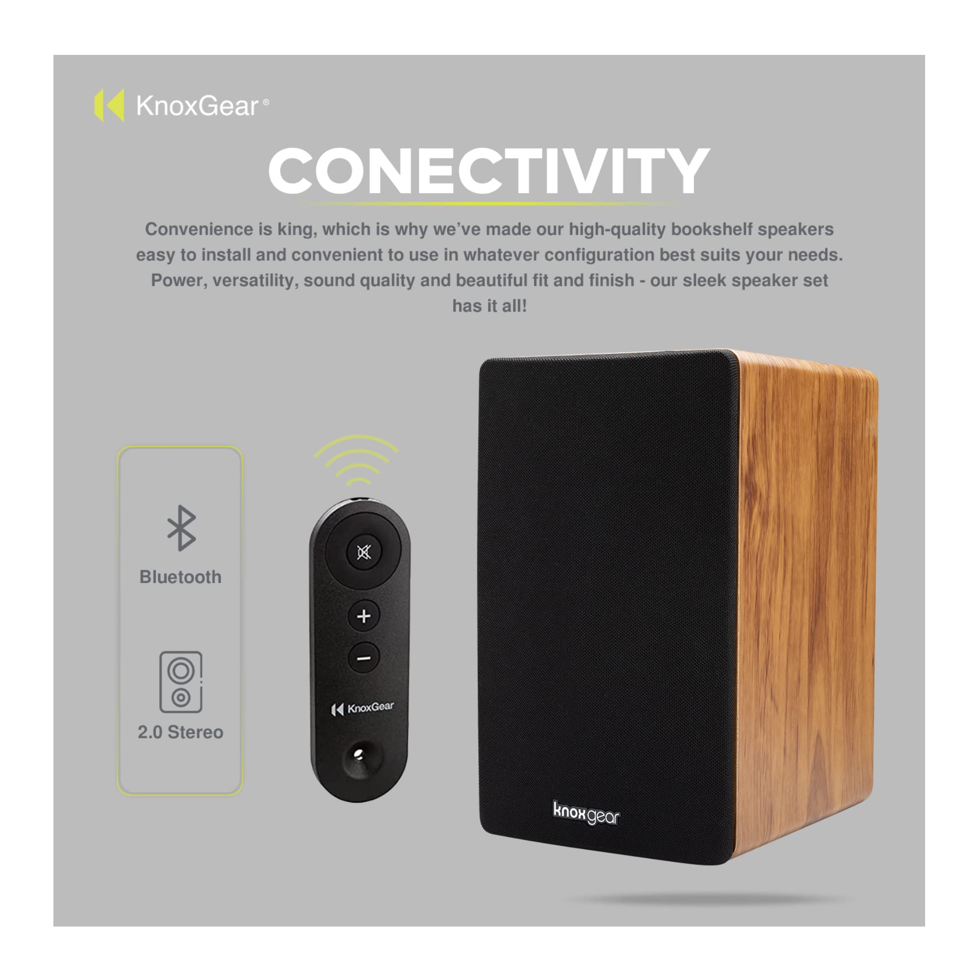 Knox Gear LP1 Powered Bookshelf Speaker 